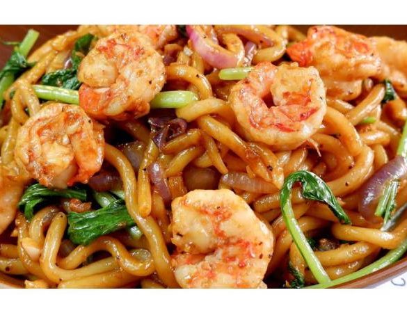 Stir Fry Udon Noodles With Shrimp Recipe